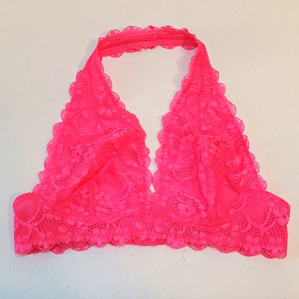 Free People Lace Halter Bralette